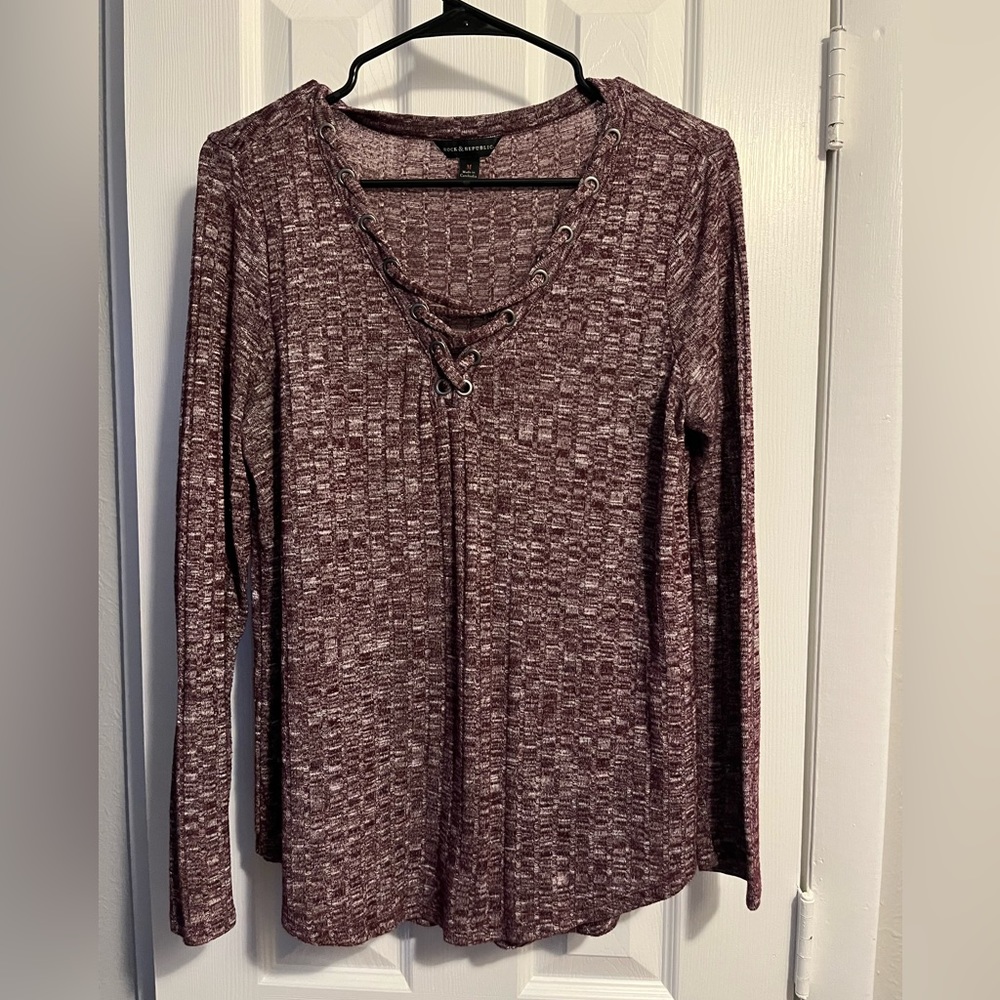 Rock and Republic purple long sleeve. Size medium.